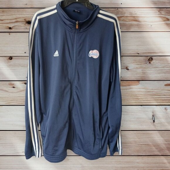 adidas Other - Adidas Clippers Navy Full-Zip Track Jacket Mens Long Sleeve size XLarge tall